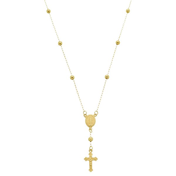 COLAR TERÇO EM OURO 18K