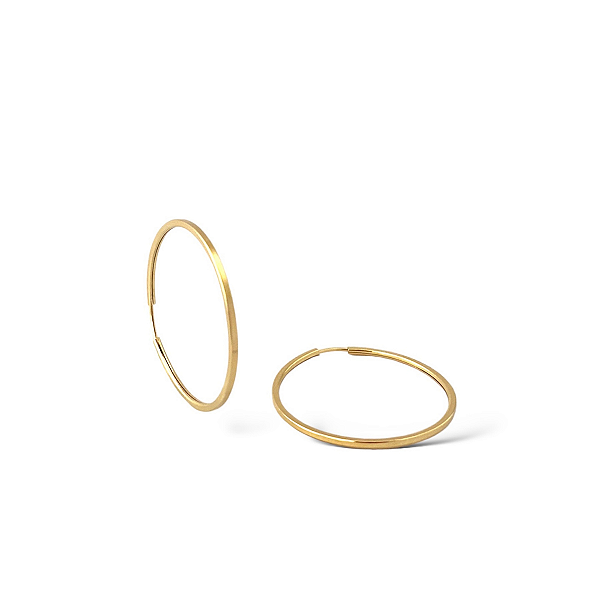 BRINCO ARGOLA 23 MM EM OURO 18K