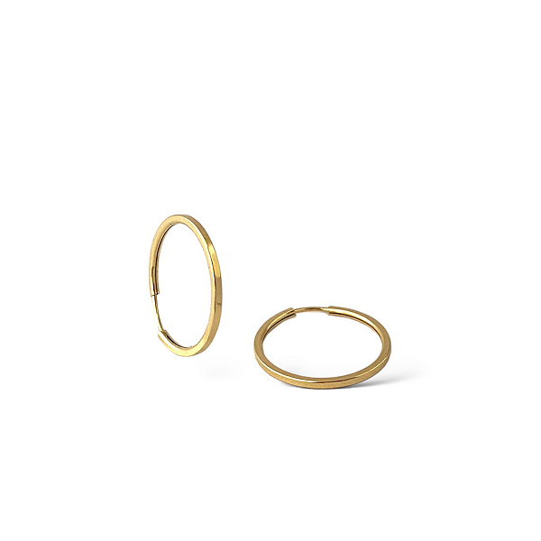 BRINCO ARGOLA 17 MM EM OURO 18K