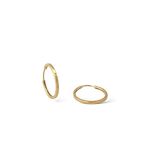 BRINCO ARGOLA 14 MM EM OURO 18K