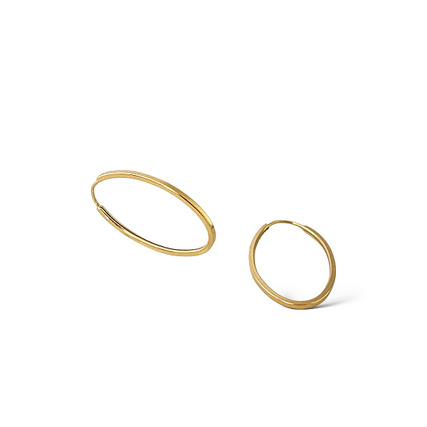 BRINCO OVAL 02 EM OURO 18K