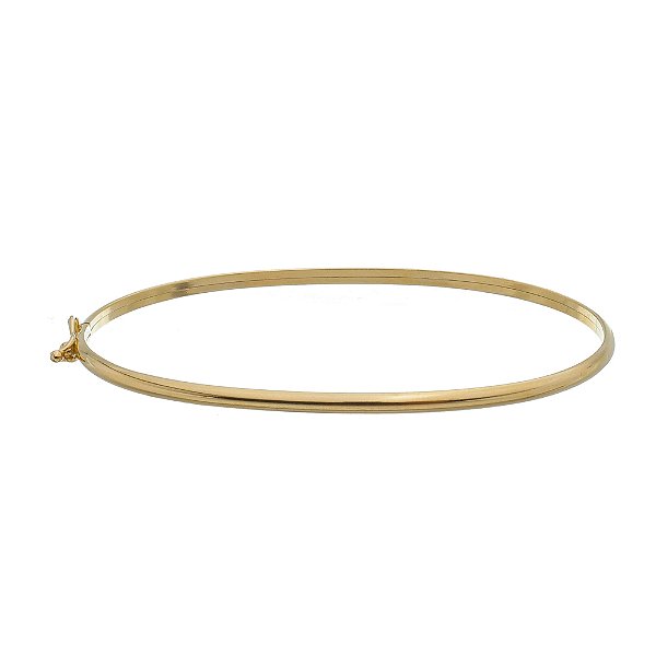 Bracelete Amendoa 2 Mm Em Ouro 19 Cm
