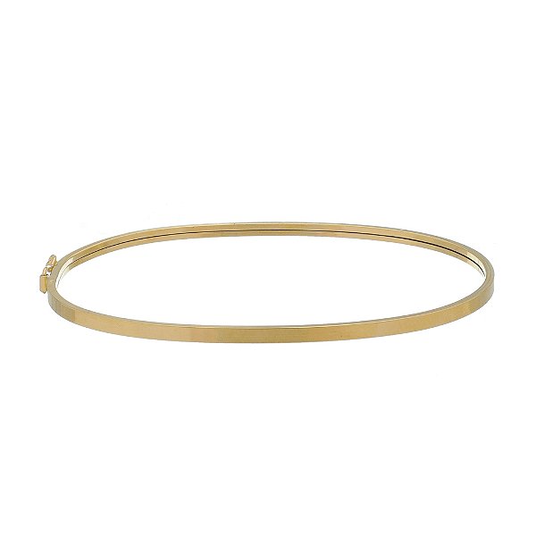 Bracelete Chato 2 Mm em ouro 19 Cm