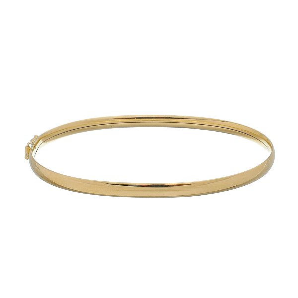 Bracelete Amendoa 4 Mm Em Ouro 19 Cm