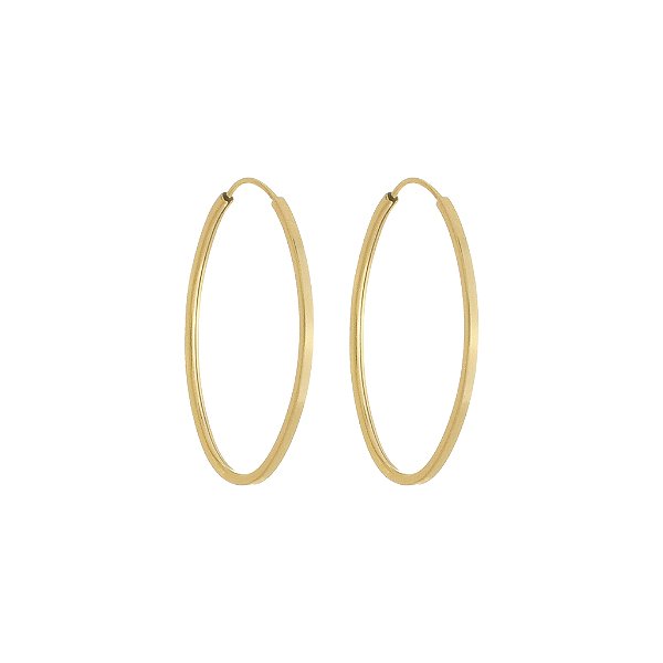 BRINCO EM OURO OVAL 25MM