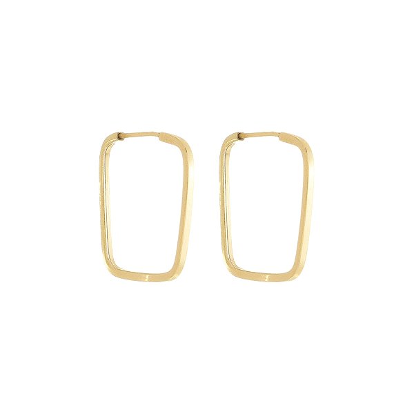 BRINCO EM OURO QUADRADO 14MM