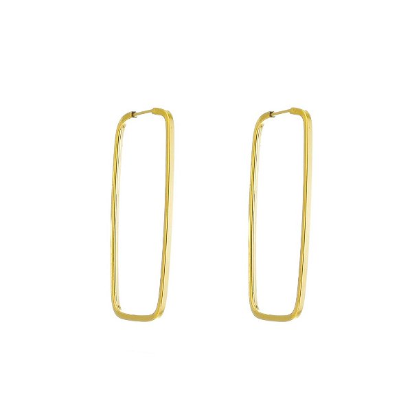 BRINCO EM OURO RETANGULAR 36MM