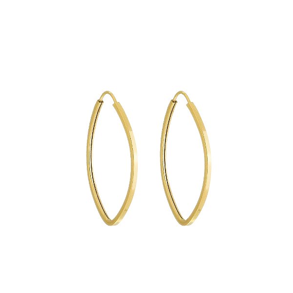 BRINCO EM OURO ELIPSE 20MM