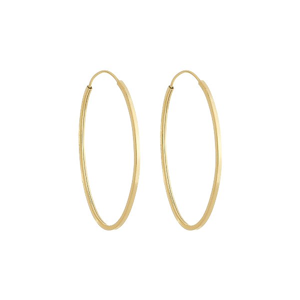BRINCO EM OURO OVAL 32MM