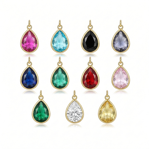 PINGENTE PONTO DE LUZ GOTA 6MM OURO 18K 750