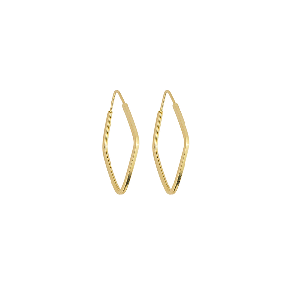 Brinco Em Ouro Losango 20mm