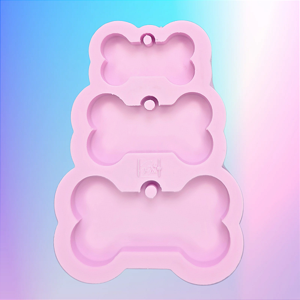 BAZAR - Molde de Silicone Ossinho 3 Cavidades