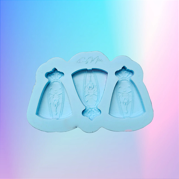 Molde de Silicone Nossa Senhora Cute 3 Cavidades 3cm