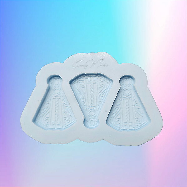 Molde de Silicone Nossa Senhora Aparecida 3 Cavidades 3cm