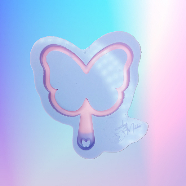 Molde de Silicone Mini Espelho Borboleta + 5 espelhos