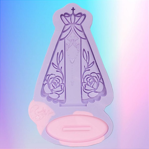 BAZAR - Molde de Silicone Nossa Senhora com Base 12cm