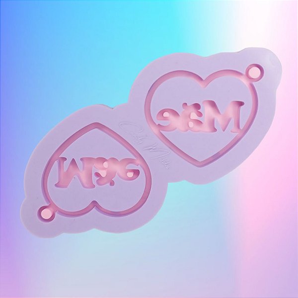 BAZAR - Molde de Silicone Mãe 2 Cavidades com Furo