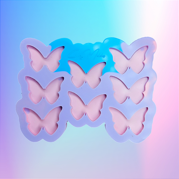Molde de Silicone Borboletas 8 Cavidades
