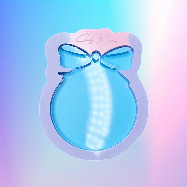 Molde de Silicone Bola Natalina Personalizável 7cm