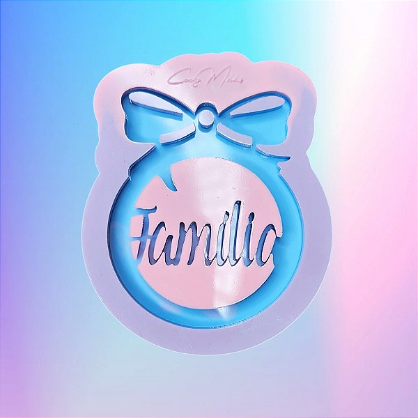 Molde de Silicone Bola Natalina Família 7cm