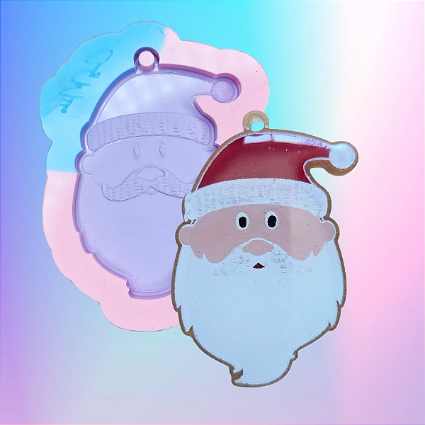 Molde de Silicone Enfeite de Natal Papai Noel I - 7cm
