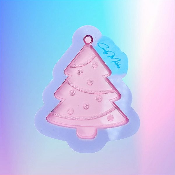 Molde de Silicone Enfeite Árvore de Natal - 7cm