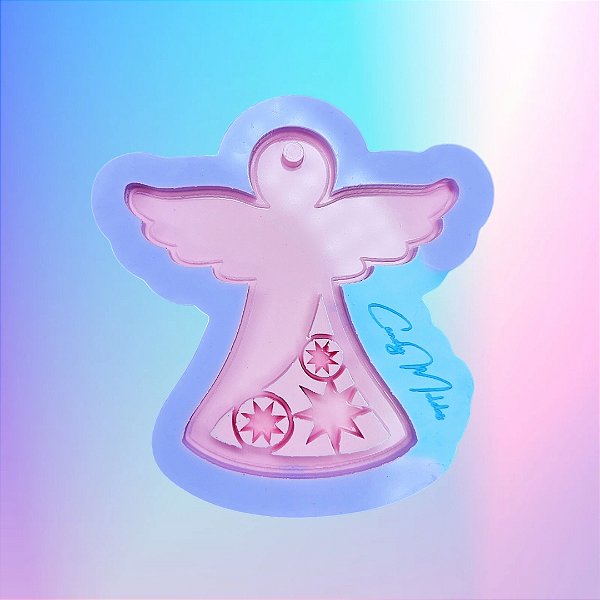 Molde de Silicone Enfeite de Natal Anjo II - 7cm