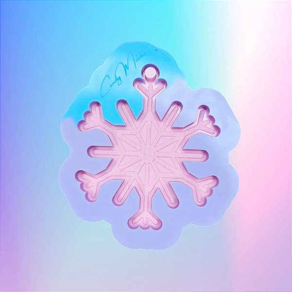 Molde de Silicone Enfeite de Natal Floco de Neve - 7cm