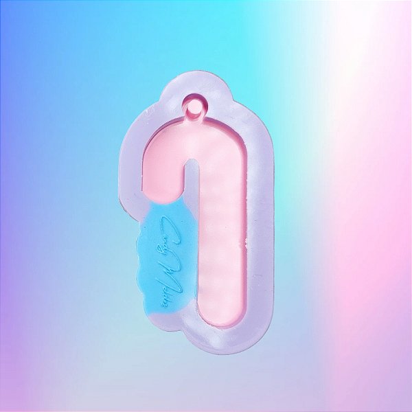 Molde de Silicone Enfeite de Natal Bengala - 7cm