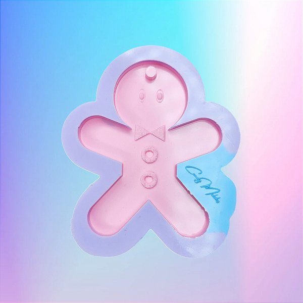 Molde de Silicone Enfeite de Natal Boneco - 7cm