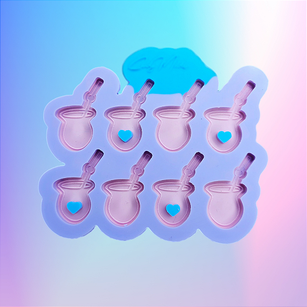 BAZAR - Molde de Silicone Cuia 8 cavidades