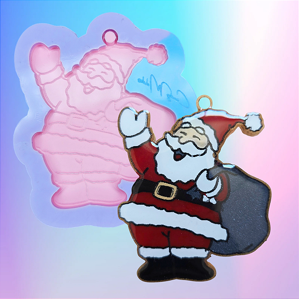 Molde de Silicone Enfeite de Natal Papai Noel II - 7cm