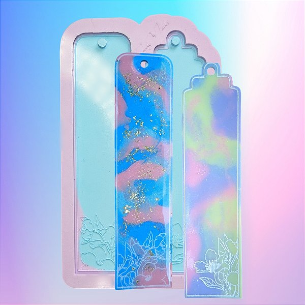 Molde de Silicone Marca Página 2 Cavidades Detalhes I