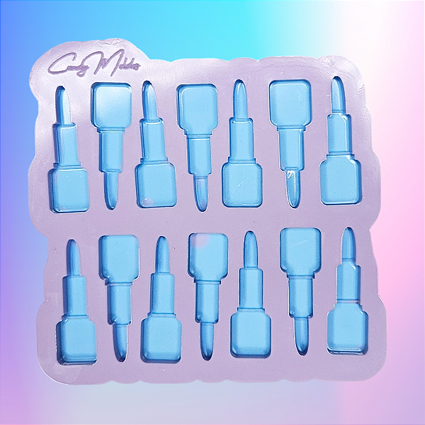 Molde de Silicone Mini Batom 3cm - 14 Cavidades