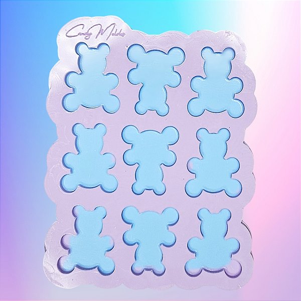 BAZAR - Molde de Silicone Ursinho 9 Cavidades