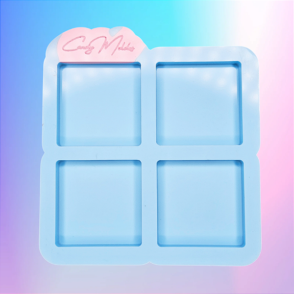 Molde de Silicone Quadrado 4cm - 4 Cavidades