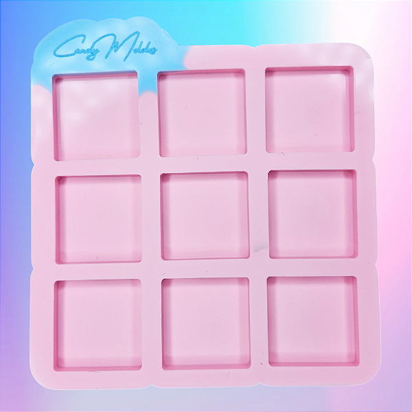 Molde de Silicone Quadrado 3cm - 9 Cavidades