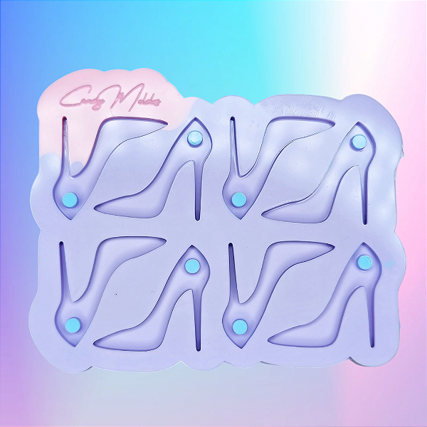 Molde de Silicone Salto Alto 3 cm Com Furo
