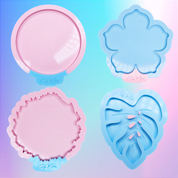 Molde de Silicone Kit 4 Porta Copos