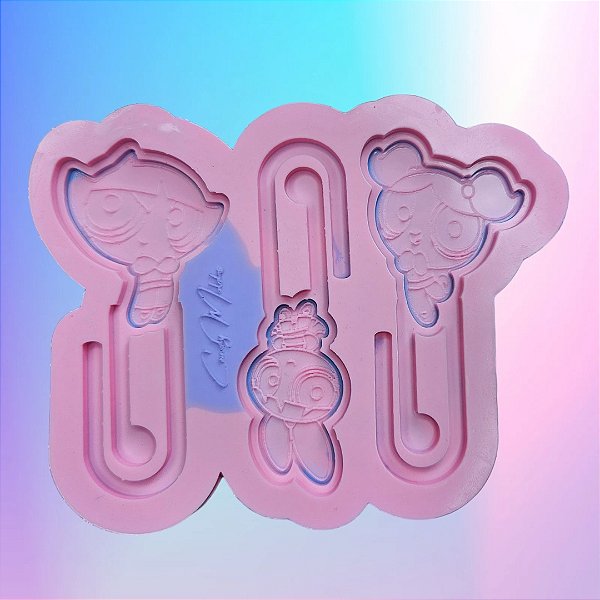 Molde de Silicone Clips Meninas Super Cavidades