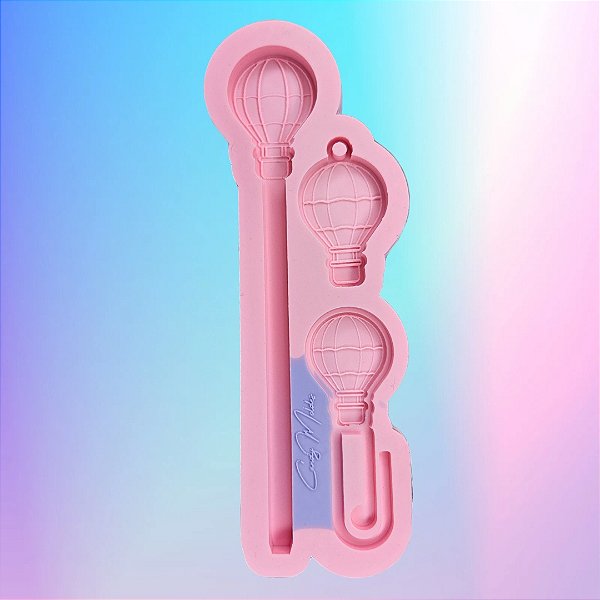 Molde de Silicone Caneta Balão - Pingente - Clips- Super Slim