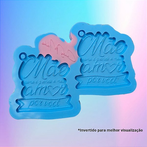 Molde de Silicone Mãe - Escrita Modelo III - 2  Cavidades