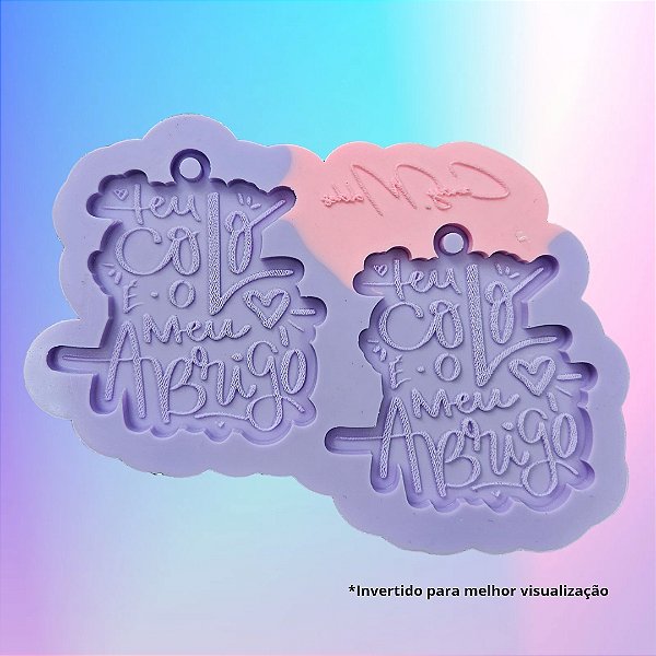 Molde de Silicone Mãe - Escrita Modelo V - 2  Cavidades