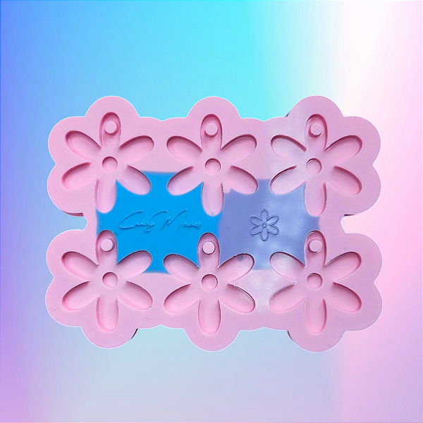 BAZAR - Molde de Silicone Margarida 6 Cavidades