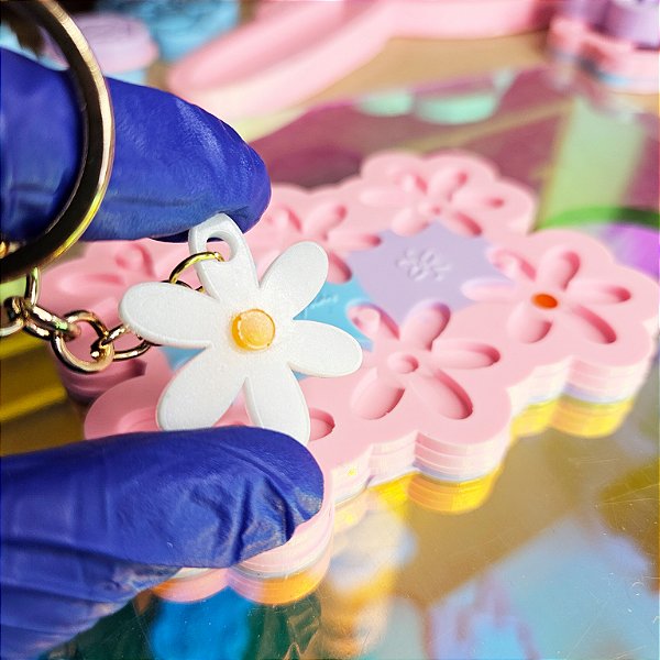 BAZAR - Molde de Silicone Margarida 6 Cavidades