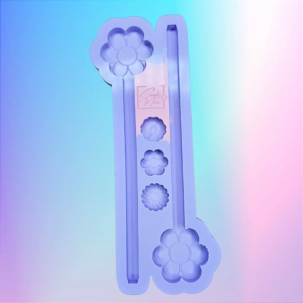 Molde de Silicone Caneta Super Slim - Flor II