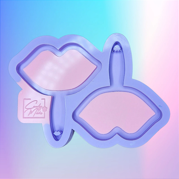 BAZAR - Molde de Silicone Espelho 7cm - Boca 2 Cavidades