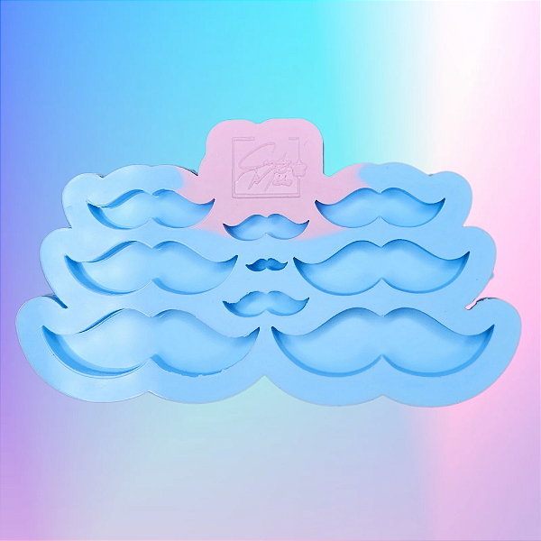 BAZAR - Molde de Silicone Bigode dia dos Pais - 9 Cavidades