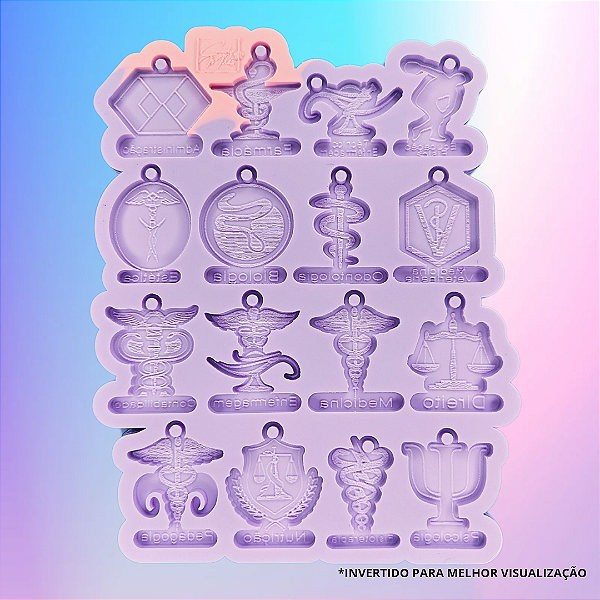 BAZAR - Molde de Silicone Mini Profissões 16 cavidades