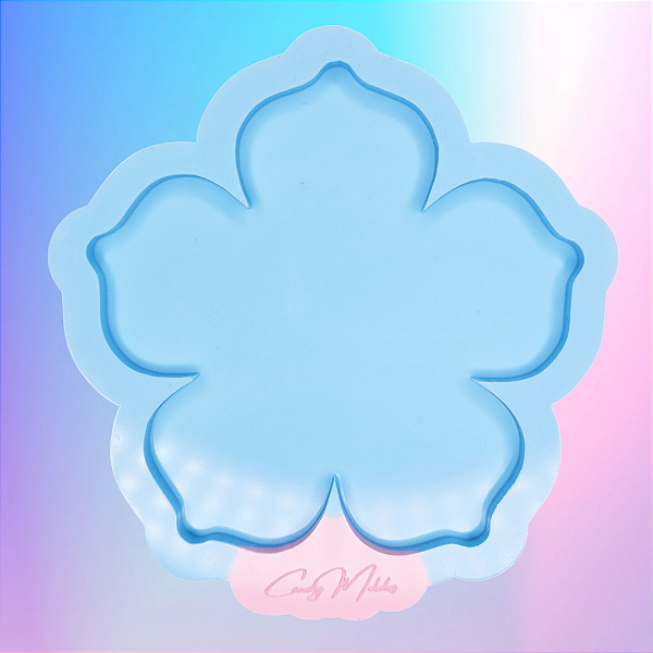 BAZAR - Molde de Silicone Porta Copo Flor - 10cm